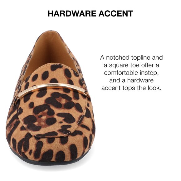 Journee Womens Loafer Flat Notched Square Slip-On Block Heel 12 - Picture 4 of 6